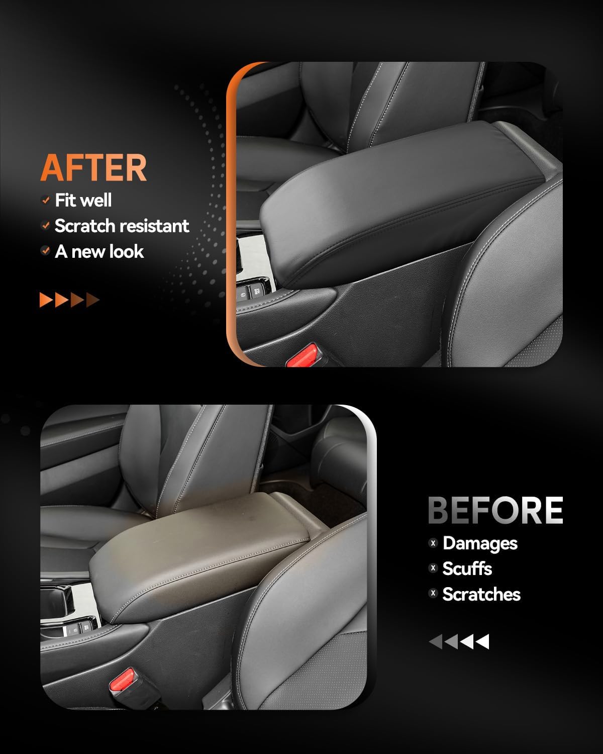 CDEFG for Honda Accord 2023-2025 Center Console Cover Armrest Box Cover for Accord (LX,SE) 2023 2024 2025 Accessories Console Arm Rest Protector