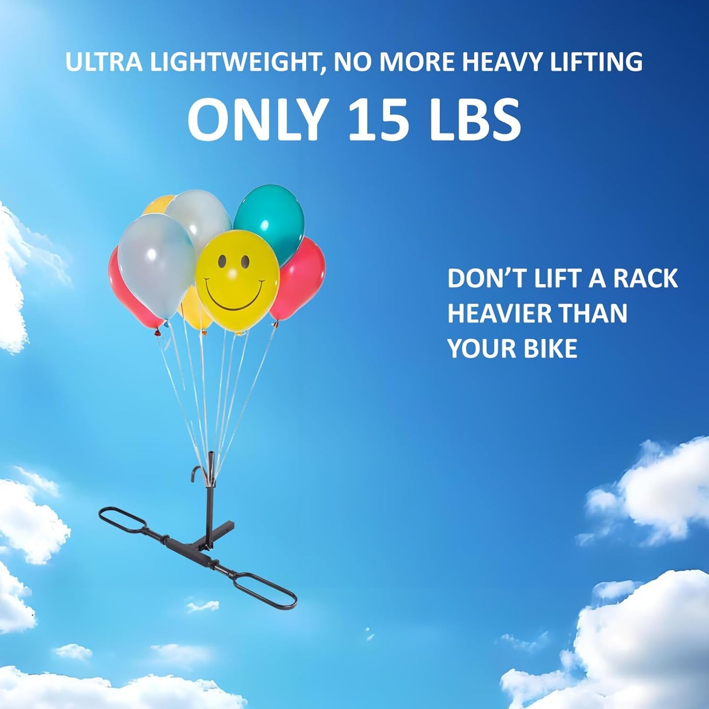 Trailer Hitch Bike Rack for Car 1 Bike, E Bike Carrier Hitch Mount, Fat-Tire Ebike Rack for Tow Hitch, Fits 2" Inch Receiver for SUV Truck Van (1 Bike - 120 Lbs Cap - Black)