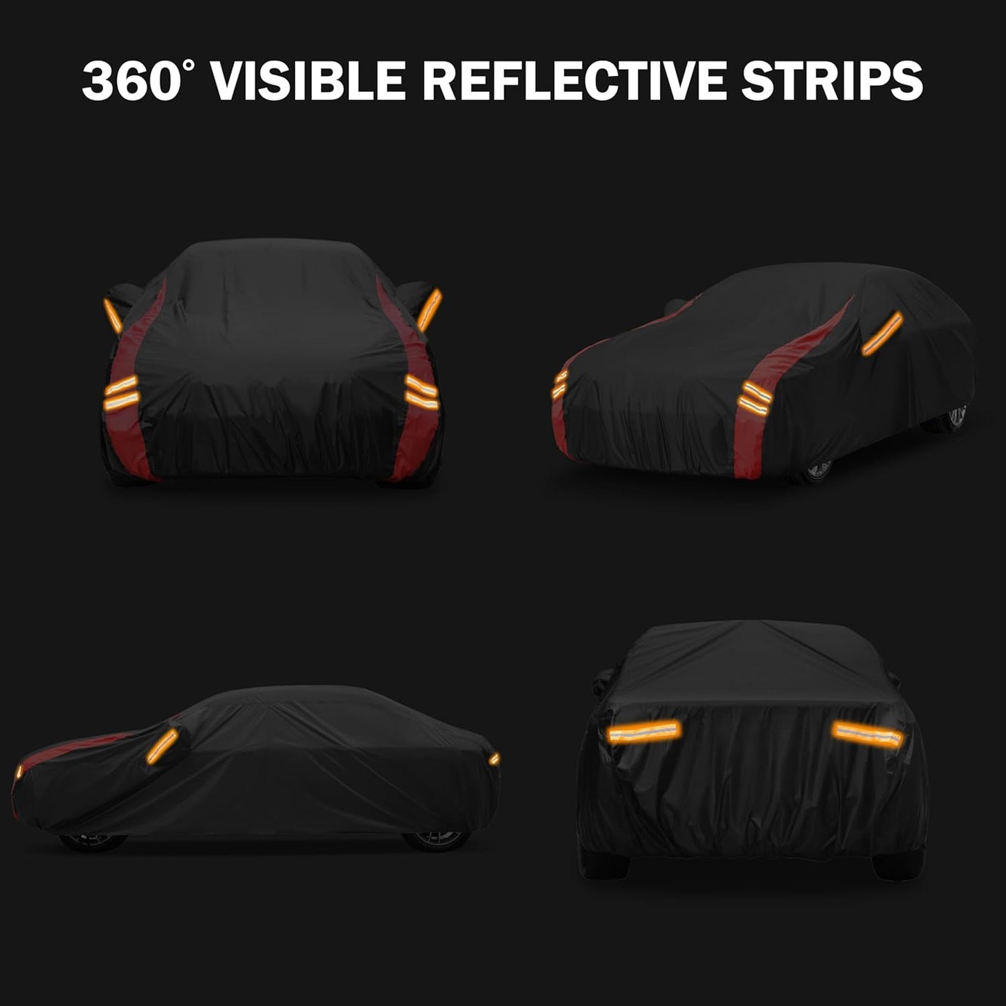 Car Cover Waterproof All Weather for Automobiles (1 Sedan Car Cover, A3 Fit Sedan Length Up 178-185 inch)
