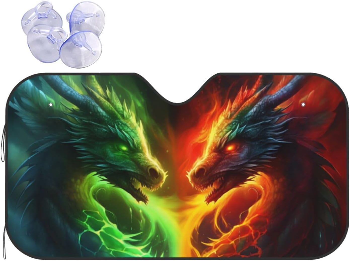 Dragon Car Sun Shade Windshield Sunshade Foldable Front Window Shield Cover for Truck SUV