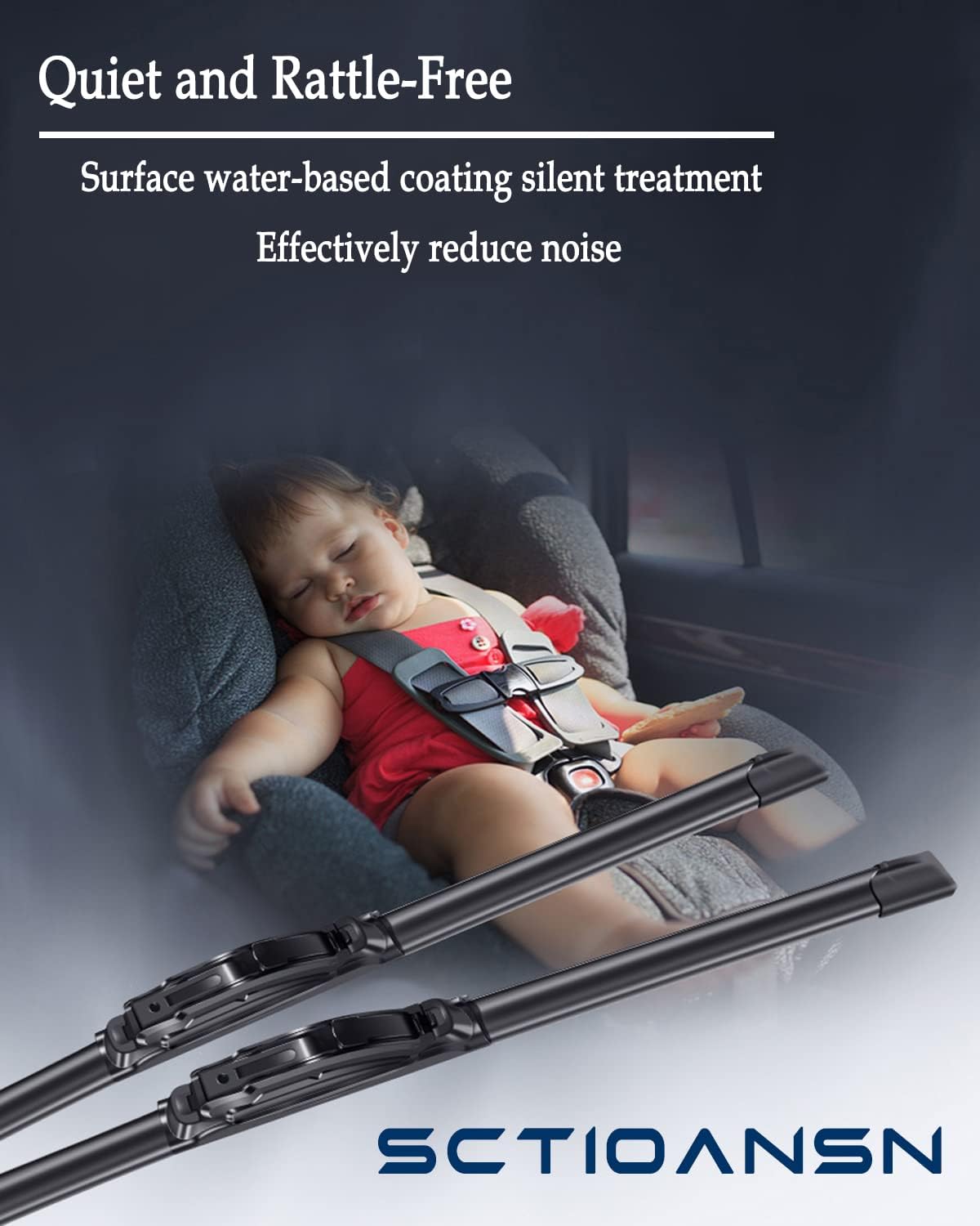 3 Wipers Set for 2008-2020 Lexus LX570, 2008-2011 Land Cruiser, 2013-2020 Land Cruiser, Windshield Wiper Blades Original Equipment Replacement Front and Rear- 24"/22"/12A" (Pack of 3) J- HOOK