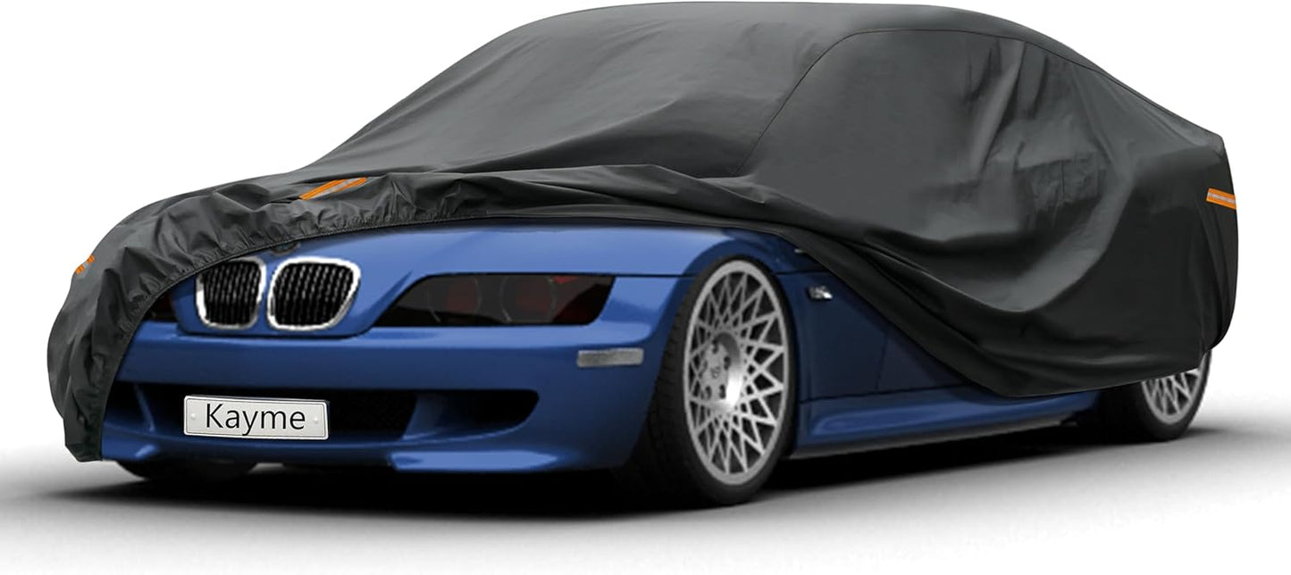 Kayme 7 Layers Car Cover Custom Fit for BMW Z3 (1997-2003) Waterproof All Weather for Automobiles, Outdoor Full Cover Rain Sun UV Protection.