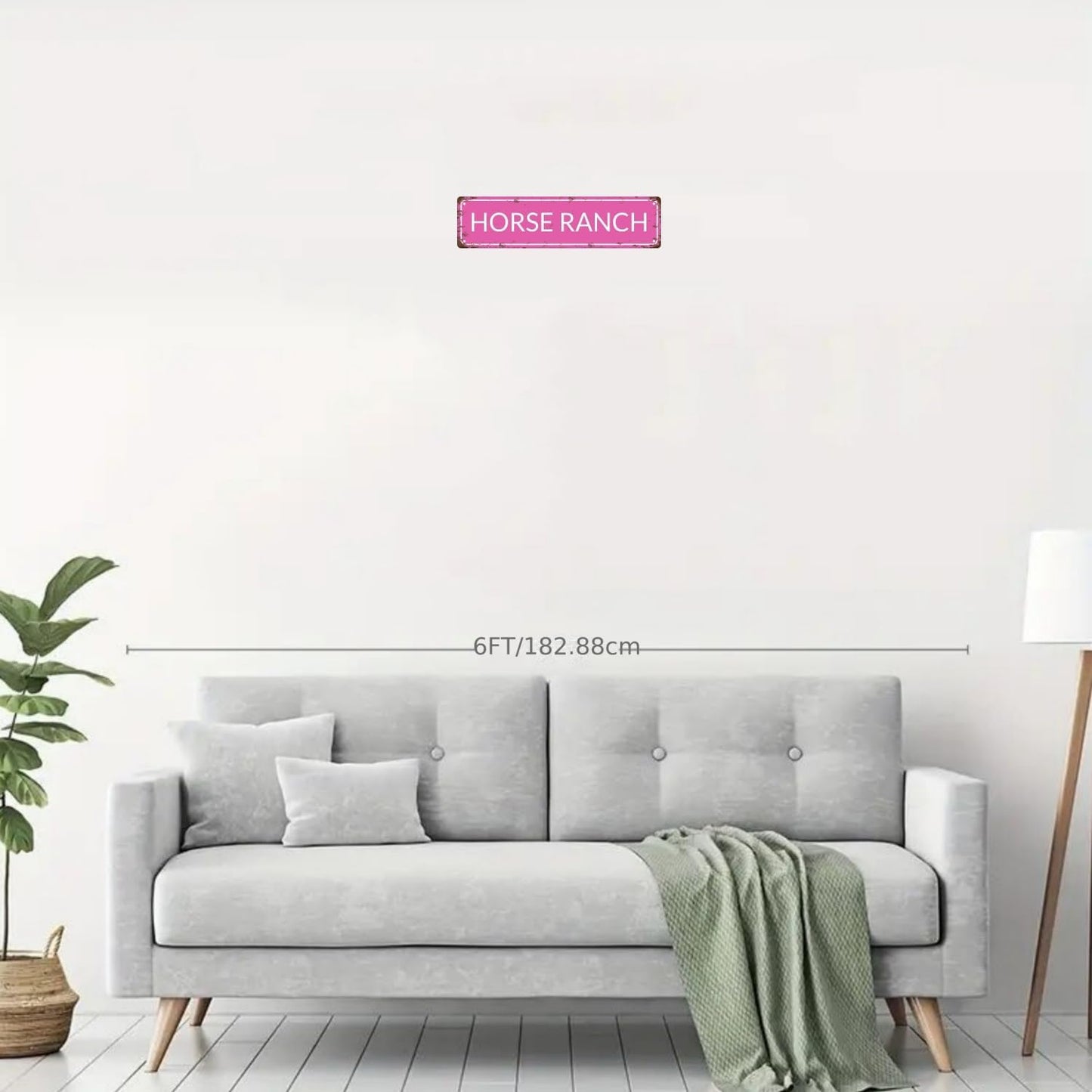 HORSE RANCH Space Vintage Metal Tin Sign, Street Sign, Home Decor, Room Decor, Wall Decor, Bathroom Decor, Bar Decor, Cafe Decor, Garage Decor, 16 x 4 Inch