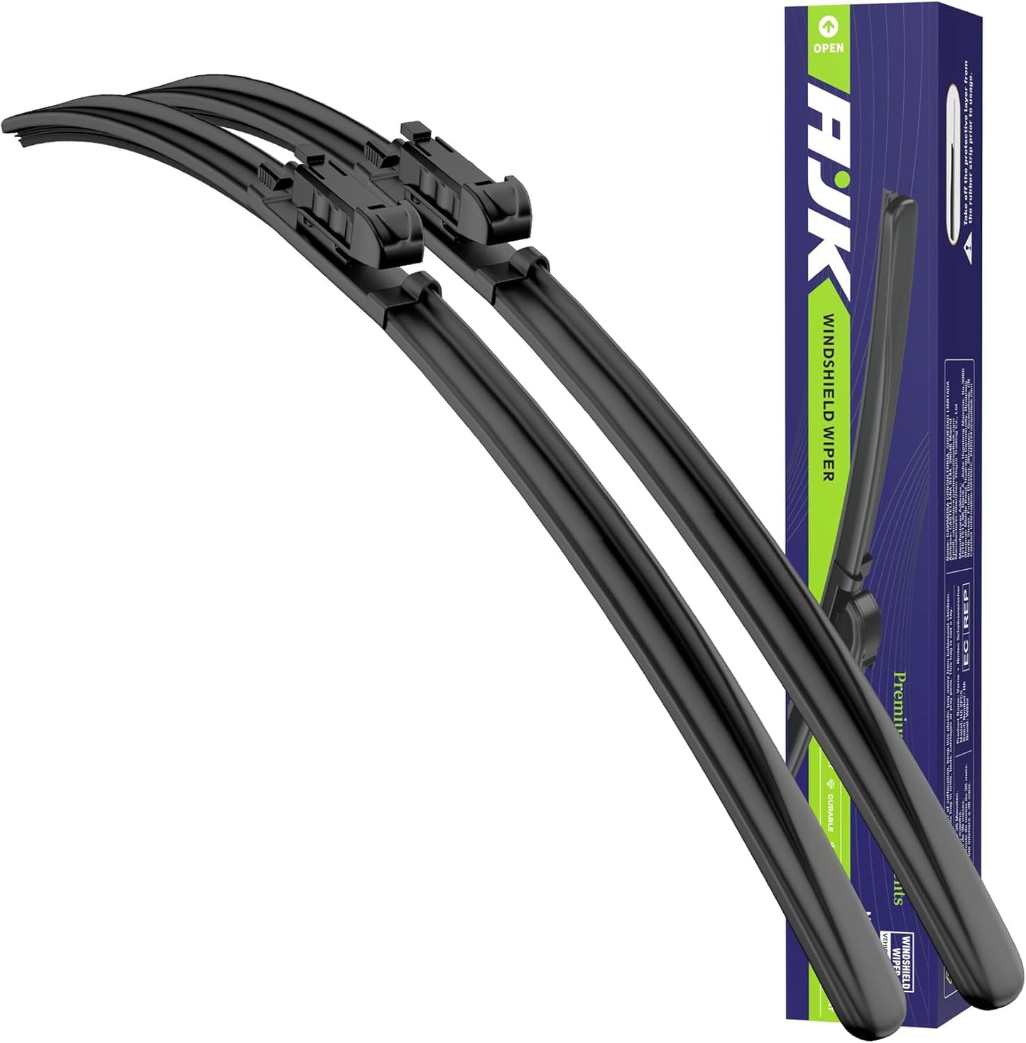 AJK Front Windshield Wiper for Chevrolet Silverado 2008 2009 2010 2011 2012 2013, Original Equipment Window Wipers Blades, Conventional, Vehicle Specific Fit, Pack of 2