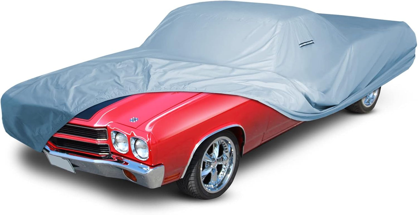 iCarCover Custom Car Cover for 1968-1972 Chevy El Camino, Waterproof All Weather Rain Snow UV Sun Protector Full Exterior Weatherproof Indoor Outdoor Car Cover with Strap