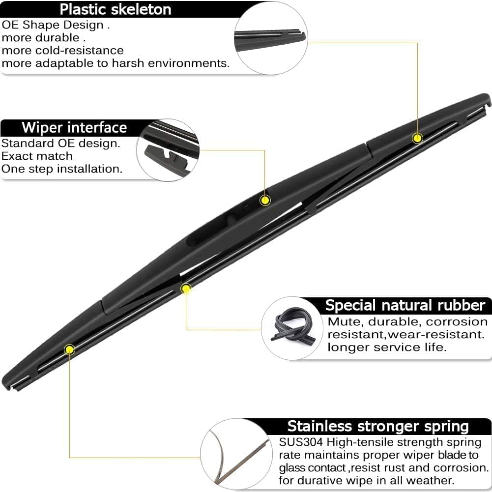 AUTOBOO 26"+19" Windshield Wipers with 14" Rear Wiper Blade Replacement for Subaru Outback Legacy 2010 2011 2012 2013 2014-Original Factory Quality (Pack of 3)