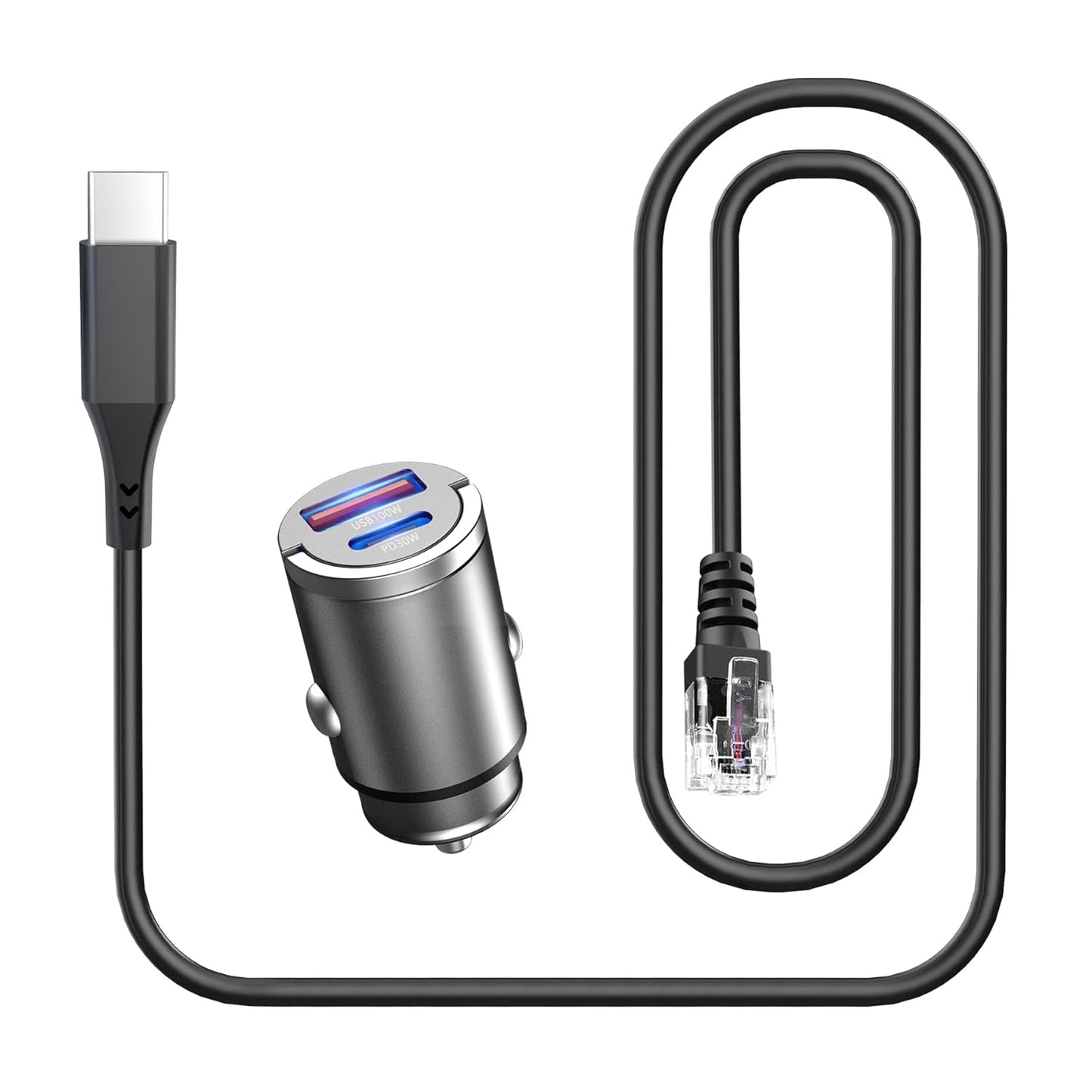 Radar Detector Cable,USB C to RJ11 Cable Charging Kit,with Automatic Recognition and Matching Voltage Function,for Escort Max360 Unide Beltronics Cob'r'a DualPro 360 Radenso XP etc Radar Detector