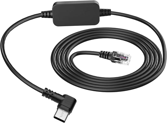 PD3.0 Radar Detector Cable, with Type-C to RJ11 Plug ,Replacement Radar Detectors Power Cable,for Escort Passport 9500i MAX360 Uniden R1 R3 DFR8 DFR9 Radenso XP Beltronics STI Radar Detector and more