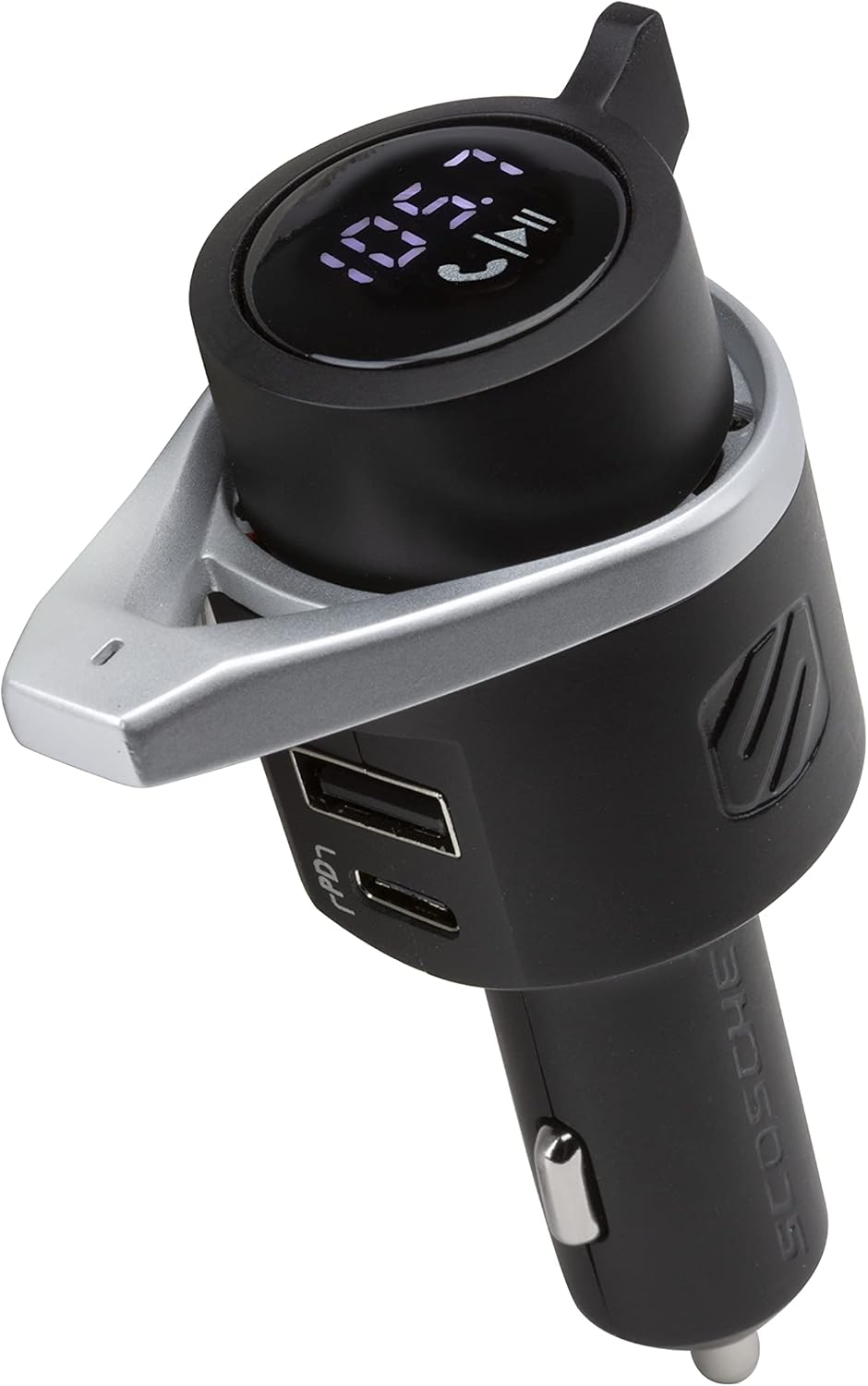 Scosche BTFMPD3SR-SP1 Universal Bluetooth Hands-Free Car Kit with Digital FM Transmitter and 20-Watt USB-C PD + 12W Type-A Charging Ports