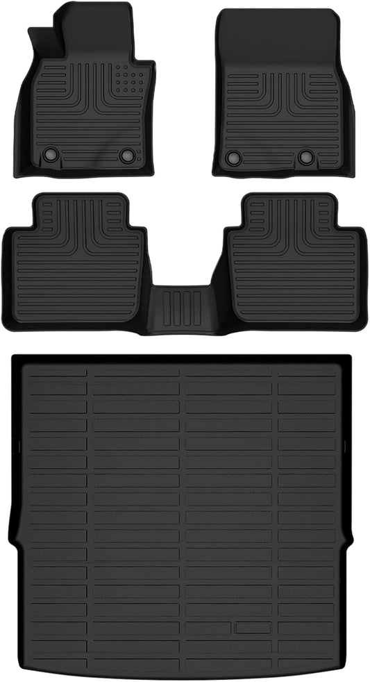 All Weather Floor Mats and Cargo Liners Set Fit for Mazda CX-50 (Not for Hybrid) 2023 2024 2025 TPE Car Mats Waterproof Anti-Slip Rubber Trunk Liners CX-50 Accessories