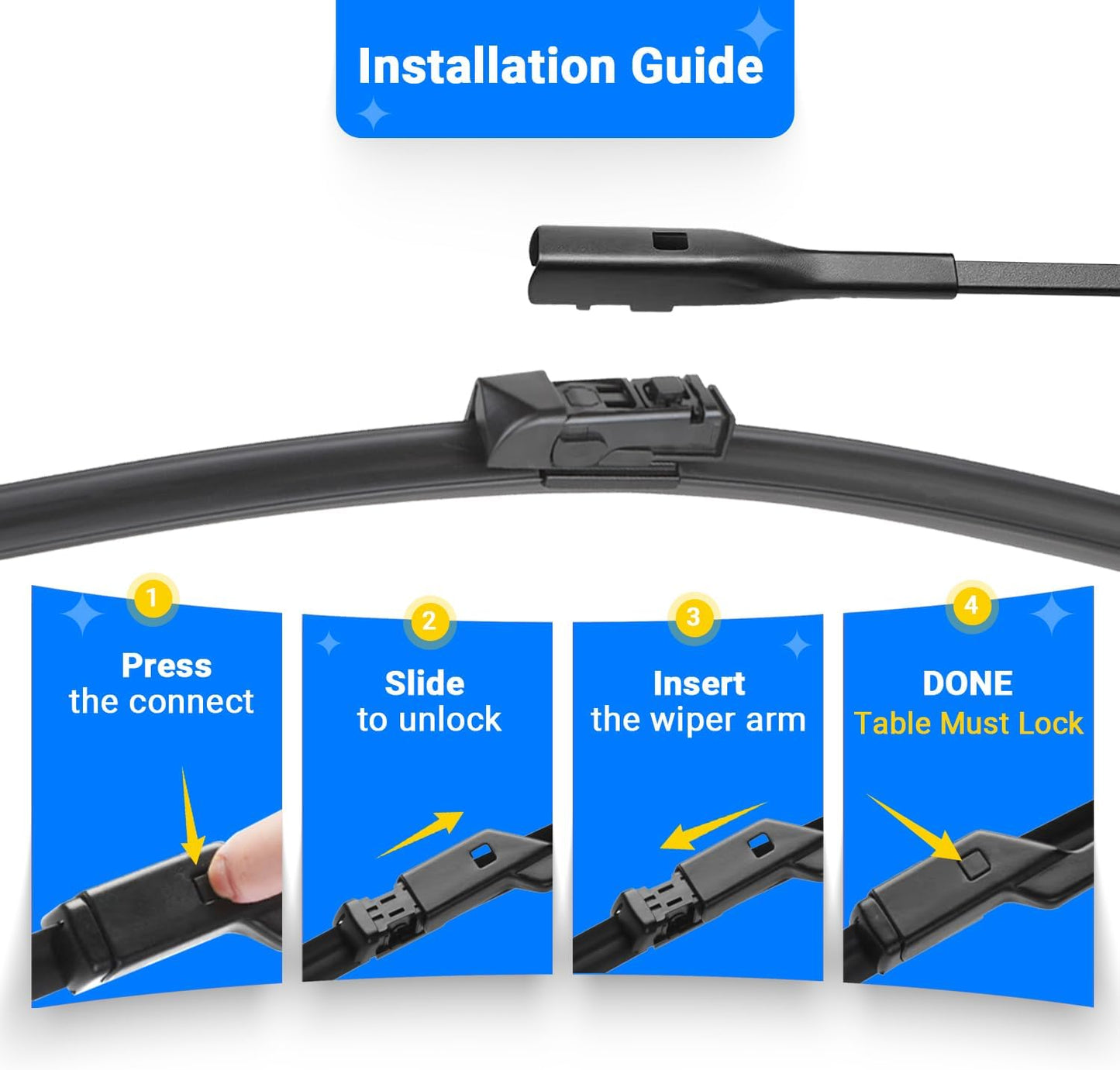 Windshield Wiper Blades Replacement for Subaru Forester 2019 2020 2021 2022 2023 2024 Original Factory Quality Front Rear Wipers Blade Set for My Car - 26" 17" 14" (Pack of 3)