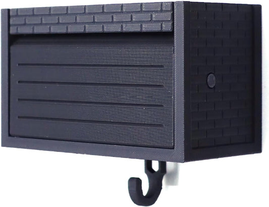 Wall-Mounted Car Display Key Holder, Decorative Garage Model Design, Multiple Colors（No Car） (Brick-Black（No Car）)