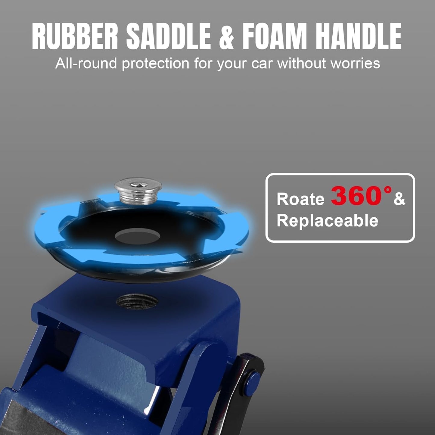 TCE Ultra Low Profile 3 Ton Hydraulic Floor Jack, 6600 LBS Heavy Duty Dual Pump Car Jack for Cars/Trucks/SUVs, ASME Certified with Detachable Handle (Blue)