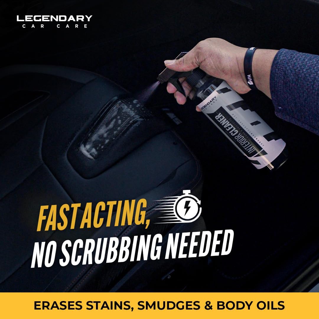 Legendary Interior Cleaner 16oz - All Purpose Interior Detailer & Carpet Cleaner for Cars - Safe on Leather, Plastic, Vinyl, Upholstery & Dashboard - UV Protectant - Tough on Stains & Dirt