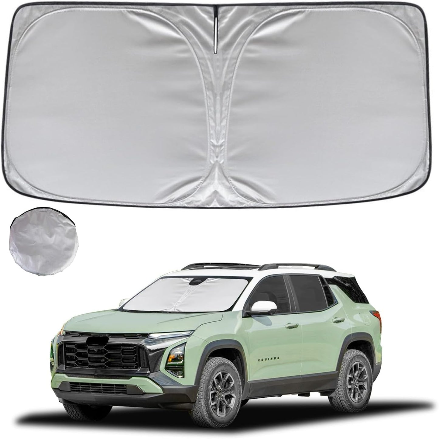 KAYZT Windshield Sun Shade for 2025 2026 Che-vrolet/Chevy Equinox (Not for Equinox EV) Foldable Sunshade Front Window Custom Fit Car Accessories