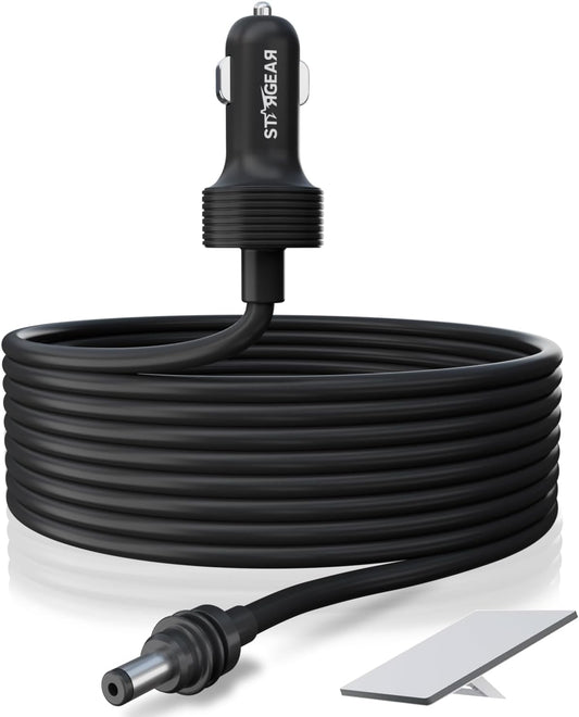 Starlink Mini Cable 12V 5M/16.4FT, Starlink Mini Accessories 16AWG Cigarette Lighter to DC Cord, Starlink Cable 12V-48V Car Charger Adapter (5M)