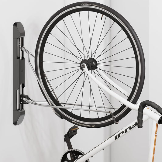 Unbound Bike Storage Rack: Swivel Wall Mount for Effortless Indoor Storage - Space-Saving Design with Swivel Arms. Ideal for Home, Garage, Bike Park (Road Bike Rack (TIRE Width ≤2.1''))
