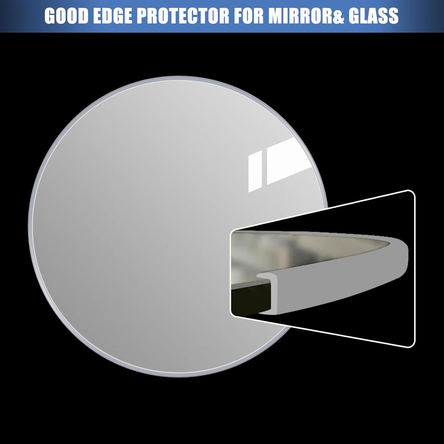 Rubber Edge Trim, Flexible Edge Trim for Sharp Edge, 5/16"(8.0mm) U Channel Edge Protector, Self Adhesive Edge Guards for Plywood, Glass, Flexiglass and Sheet Metal Parts, 20Ft, Grey Color