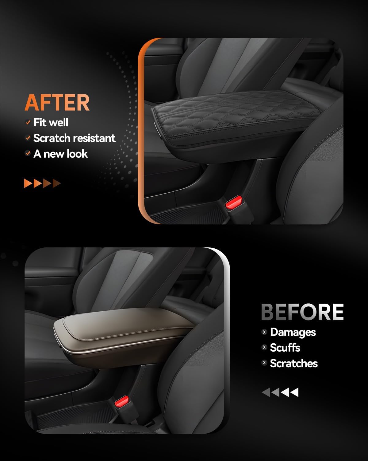 CDEFG for Ioniq 5 2022-2025 Center Console Cover Armrest Cover for Ioniq5 (SE, SEL, Limited, XRT) 2022 2023 2024 2025 Accessories Console Arm Rest Protector