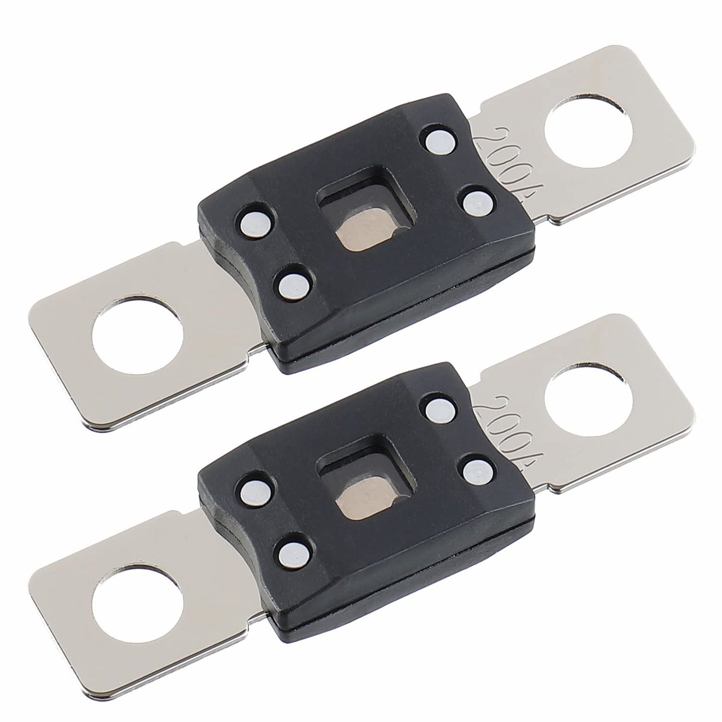 200A MEGA High Current Fuse - 200 Amp Bolt-on Fuse for Cars, Trucks, Construction Vehicles, Buses, Caravans (2 Pcs)