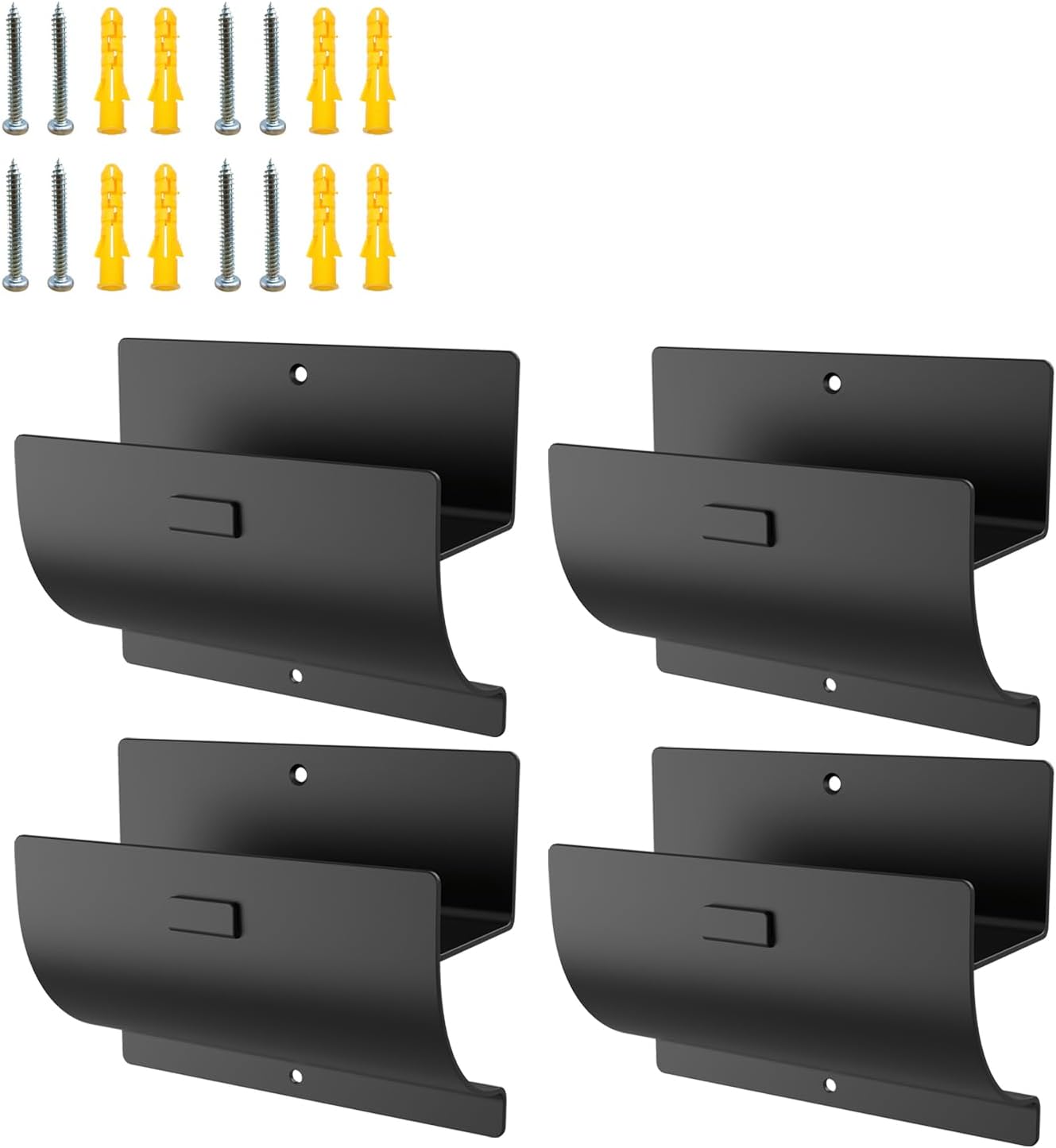 Heavy-Duty Ladder Hanger-Wall Mount Ladder Hook-Garage Wall Wheelbarrow Hangers-4 Pack