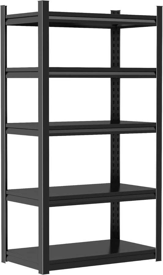 Metal Garage Shelving Unit, Heavy Duty 5-Tier Adjustable Storage Rack, Steel Shelving,2500 lbs Capacity, Industrial Shelves for Heavy Tools and Equipment (5-Tier 63" H x20 W x 14" D)