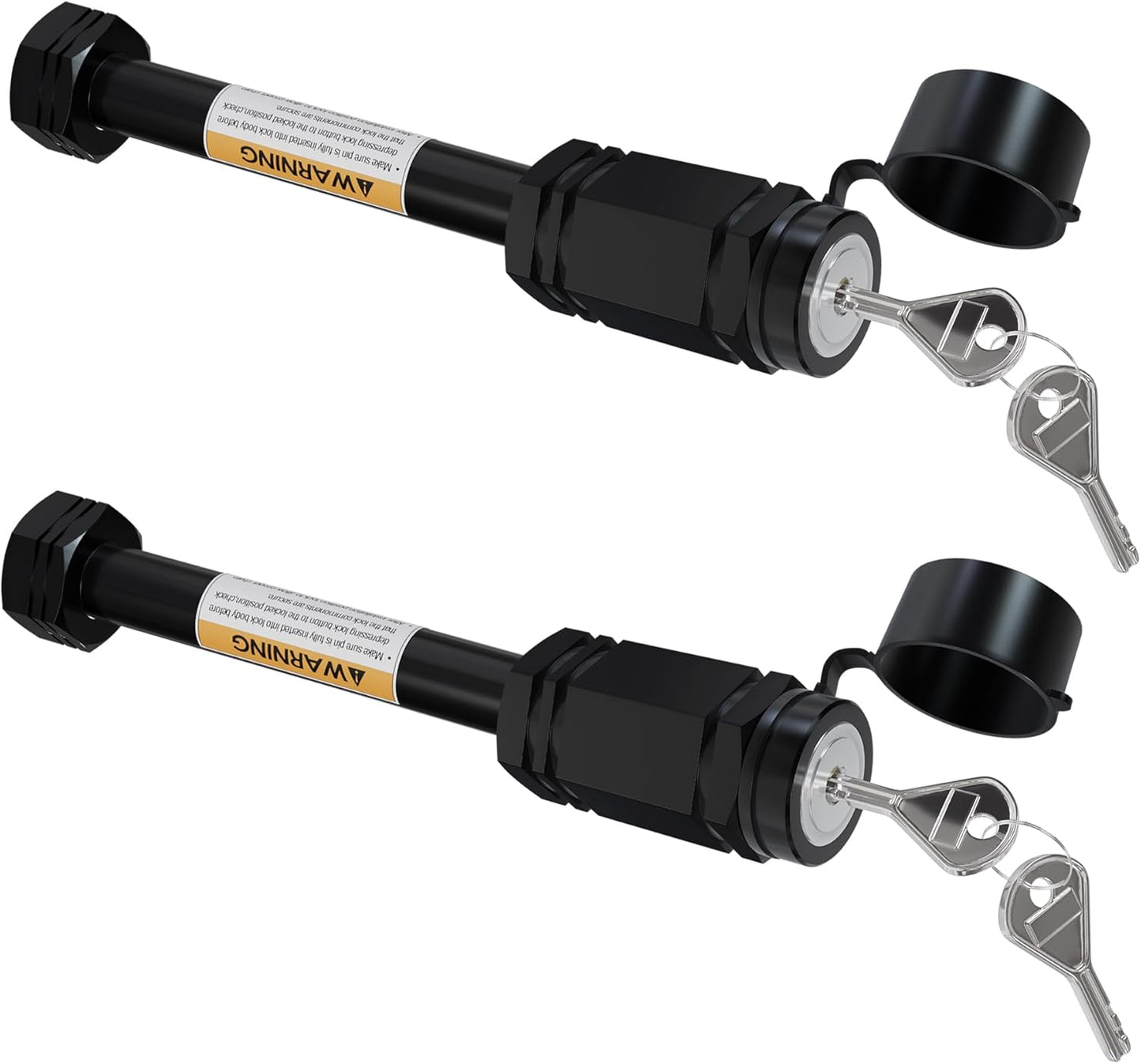 RETRUE Heavy-Duty Trailer Hitch Locks - 5/8" Pin for 2" and 2-1/2" Class III-IV Receivers, Includes 5 O-Rings and Weatherproof Caps, Ideal Trailer Accessories, 2 Pack