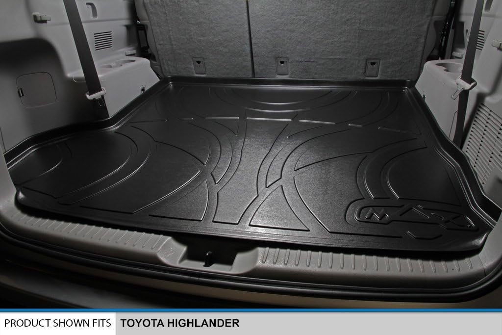 MAXLINER All Weather Custom Fit 2 Row & Cargo Liner Behind The 2nd Row Floor Mat Liner Set Compatible with 2014-2019 Toyota Highlander