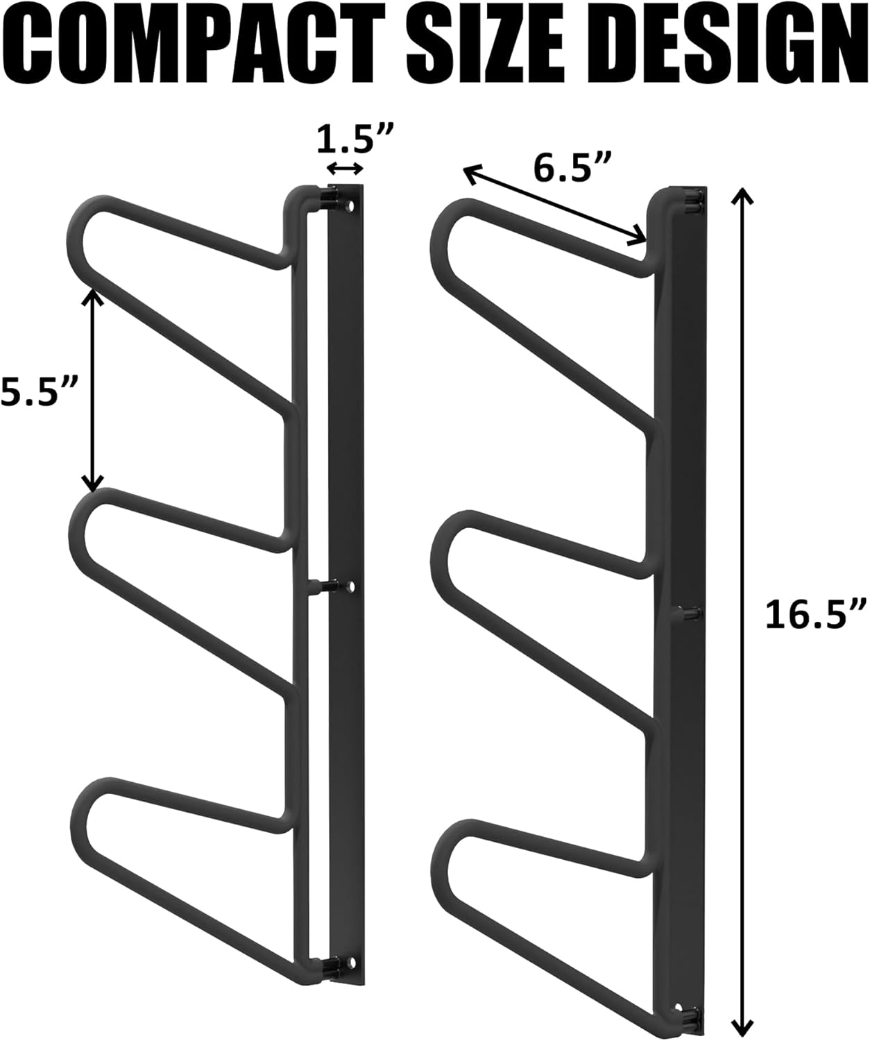 UNITEDPOWER Ski Storage Rack, Wall Mounted Snowboard Organizer Shelf, Wall Display Hanger Holds Up 3 Pairs of Skis and Poles, Garage, Home, Shed