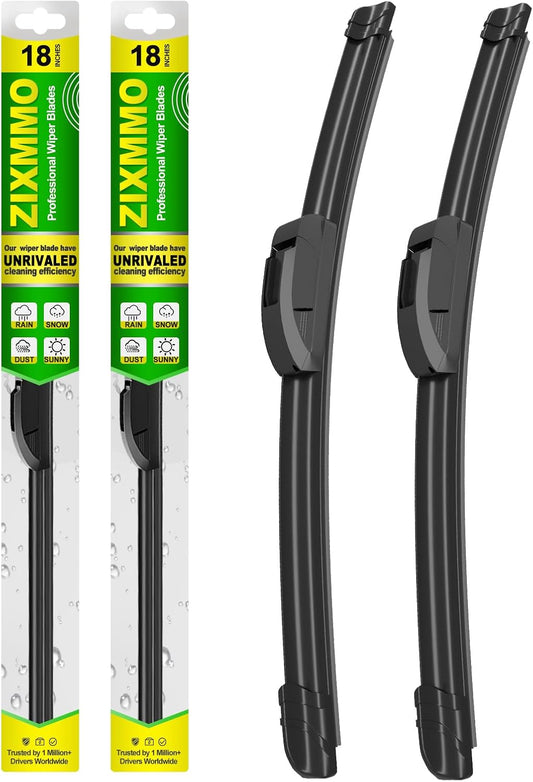 OEM Quality 18in + 18in Premium All-Season Windshield Wiper Blades for Original Equipment Replacement(Set of 2)