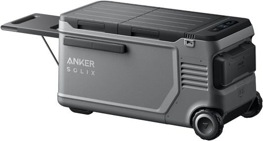 Anker SOLIX EverFrost 2 58L Cooler, 61 qt Car Refrigerator, Electric Cooler with 288Wh Battery, Powered by AC/DC or Solar, for Camping, Travel, and Fishing, -4℉ to 68℉ (Only 1 Battery Included)