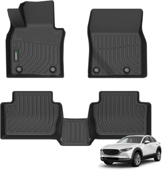 ANBINGO®Floor Mats for Mazda CX-30 2020-2025 All Weather Mats for Mazda CX30 TPE Car Mat CX30 Rubber Trunk Carpet for CX30 Automotive Accessories