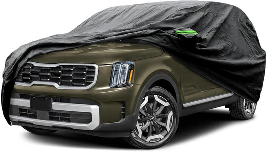 Proadsy 2025 Upgrade Car Cover Custom Fit for Kia Telluride 2020-2025, Waterproof All Weather for Automobiles, Full Exterior Cover Rain Snow Sun Protector Indoor Outdoor Car Cover