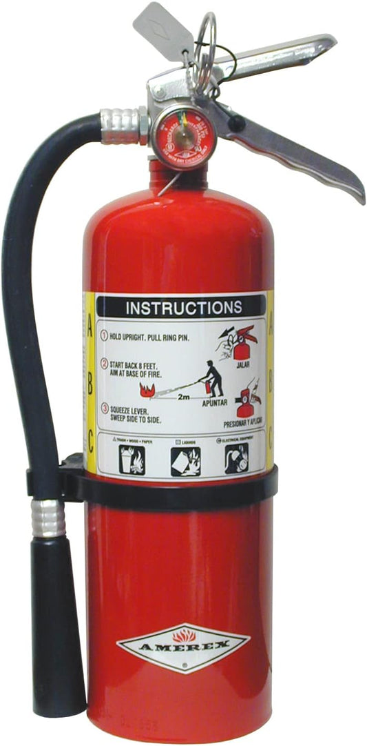 Amerex B500, 5lb ABC Dry Chemical Fire Extinguisher with Aluminum Valve