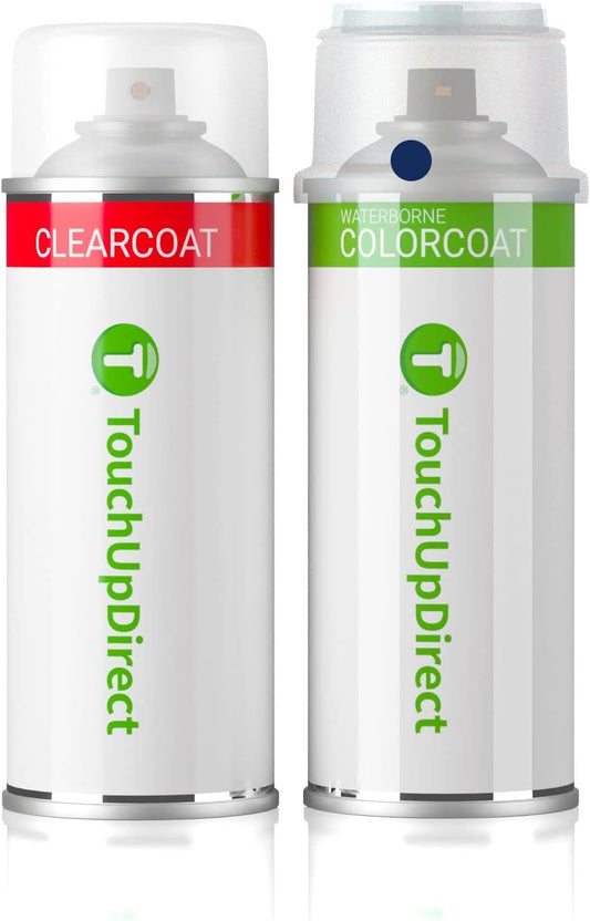 TouchUpDirect 8T5 Blue Ribbon/Dark Blue/Orion Blue Pearl Compatible with Toyota Exact Match Touch Up Paint Aerosol - Essential Kit