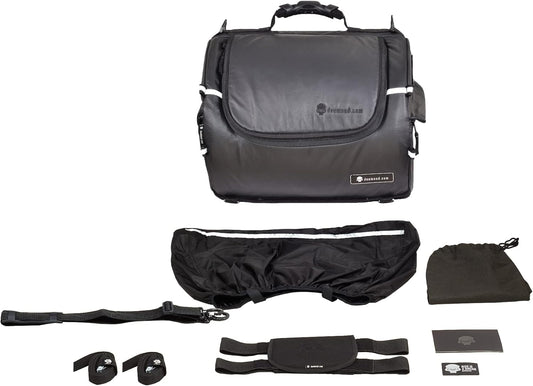 TUBE motorcycle travel luggage, made of waterproof Italian leather, 11.3 gallons capacity, motorcycle seat/rack/sissy bar bag