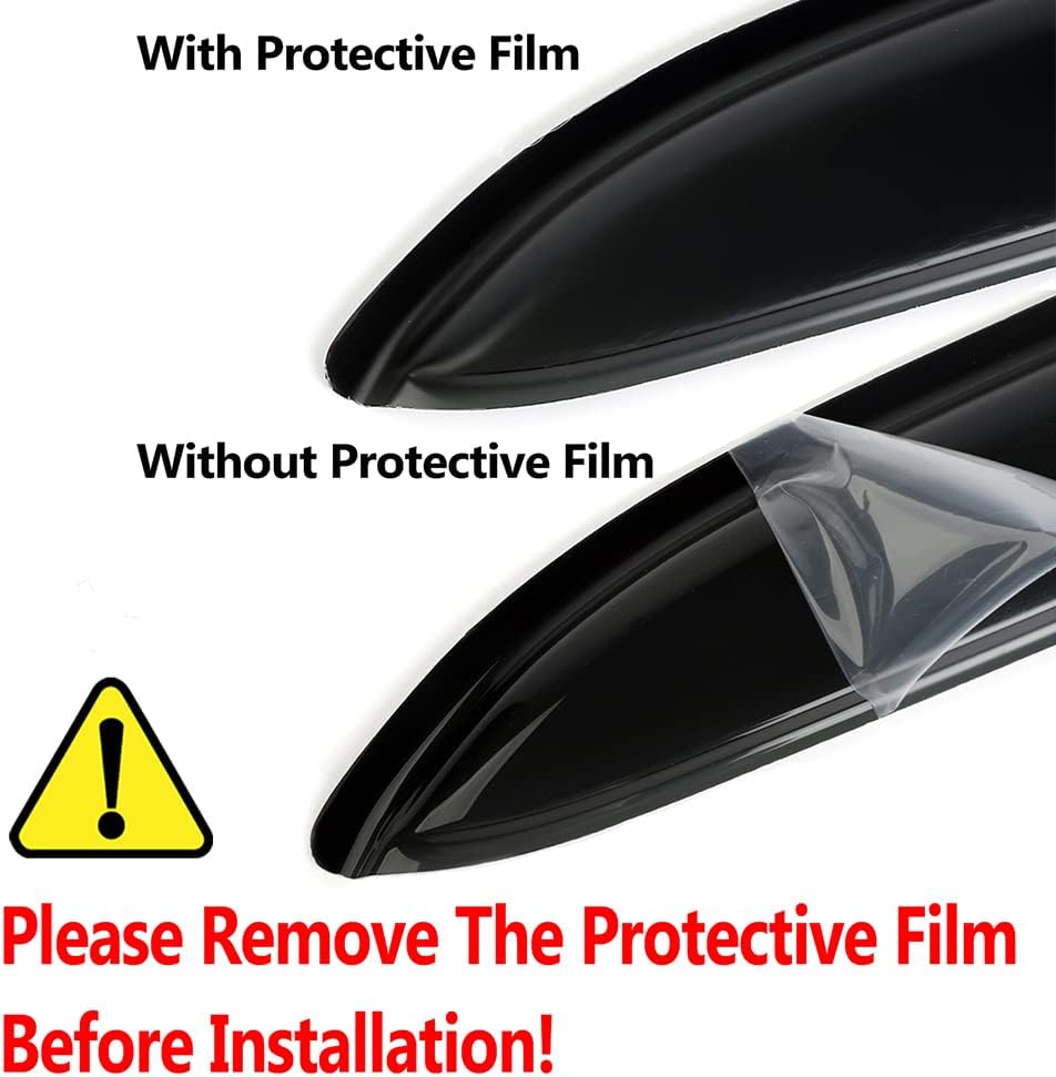 94364 Side Window Visors Wind Vent Deflector,4pcs Outside Mount Tape-On Nice Sun Rain Guards Set for 2013-2016 Mazda CX-5