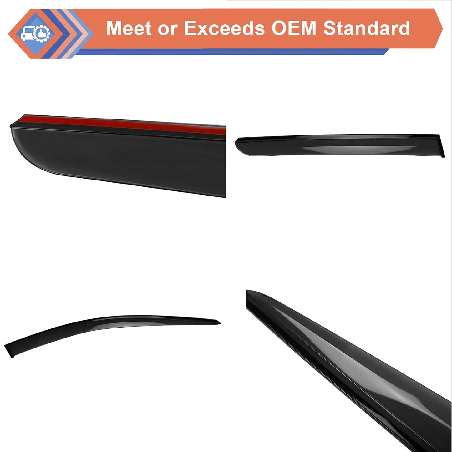 ZONFANT Window Rain Guards, Side Window Deflectors, Sun Visor Rain Vent Window Guards (4 Pcs) Compatible with KIA Vehicle 2023 2024 2025 Sportage