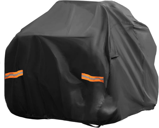 X AUTOHAUX ATV Cover for Can-am Outlander MAX XT DPS/XT-P Waterproof 4 Wheelers Quad Cover Outdoor Sun Rain Storage Protection 210D-PU Black 240x122x135cm