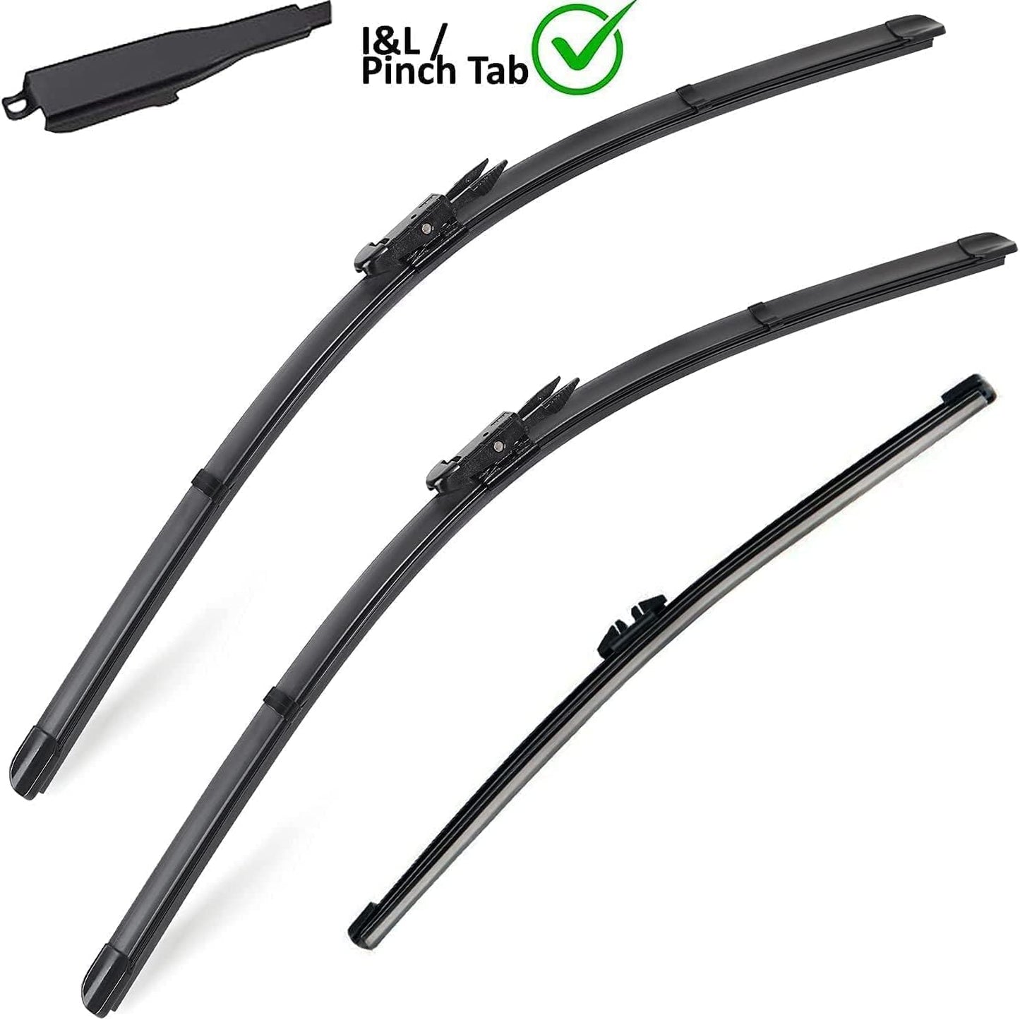 AUTOBOO 28"+28" Windshield Wipers with 11" Rear Wiper Blade Replacement for Ford Escape 2013-2019 -Original Factory Quality (Pack of 3)