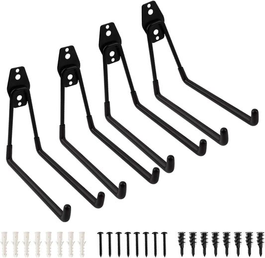Garage Storage Hooks - 7.5 Inch Long Wall Mount Hanger, Garage Organizer Heavy Duty Utility Hooks for Ladder, Ski, Chairs, Garden Tool, Bulk Items