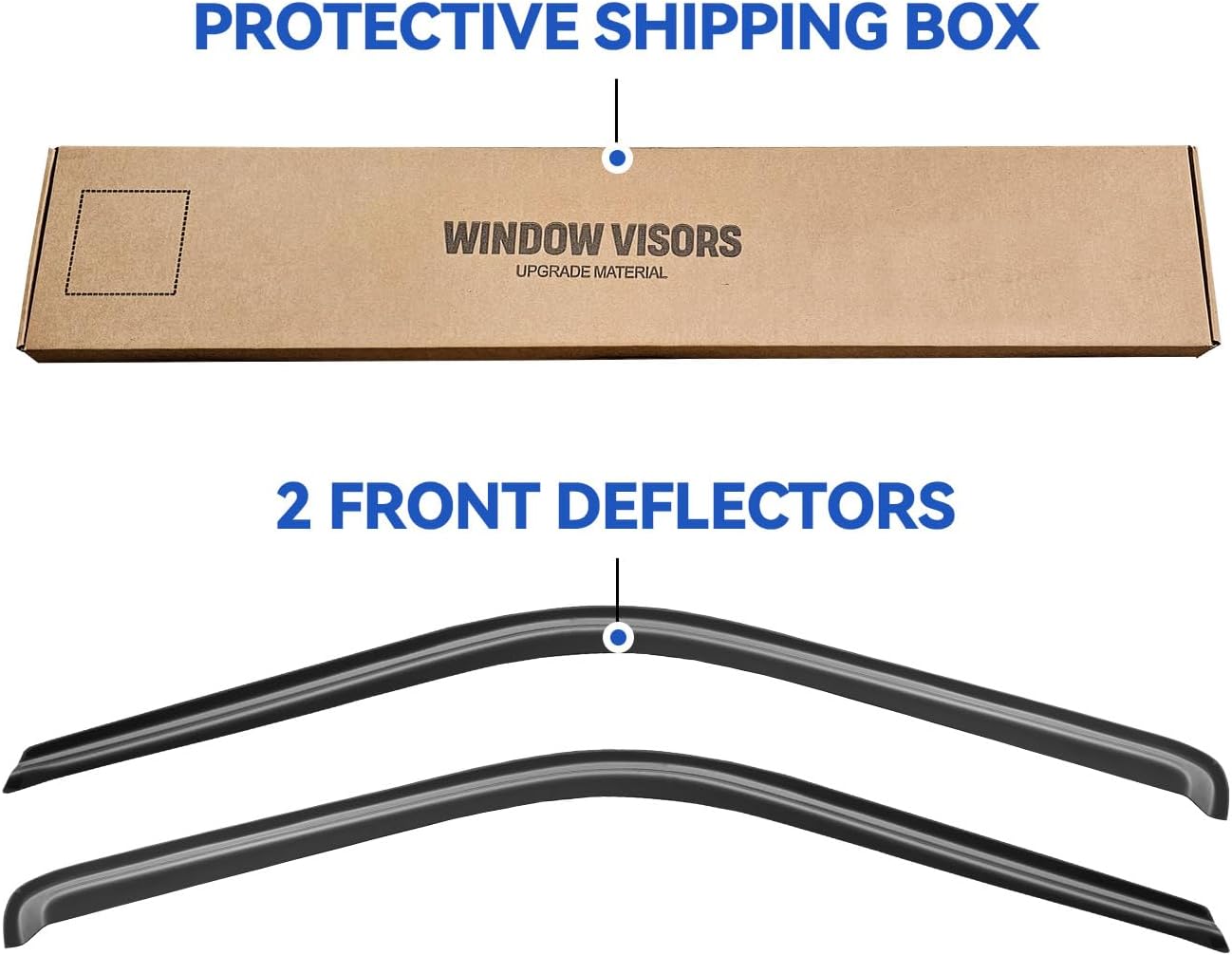 Window Visors Rain Guards for 1988-1999 Chevy/GMC C/K 1500/2500/3500 Standard Cab, Out-Channel Window Vent Wind Deflectors Visors Shades for 1995-1999 Tahoe, 1992-1994 Blazer Regular Cab, 2pcs