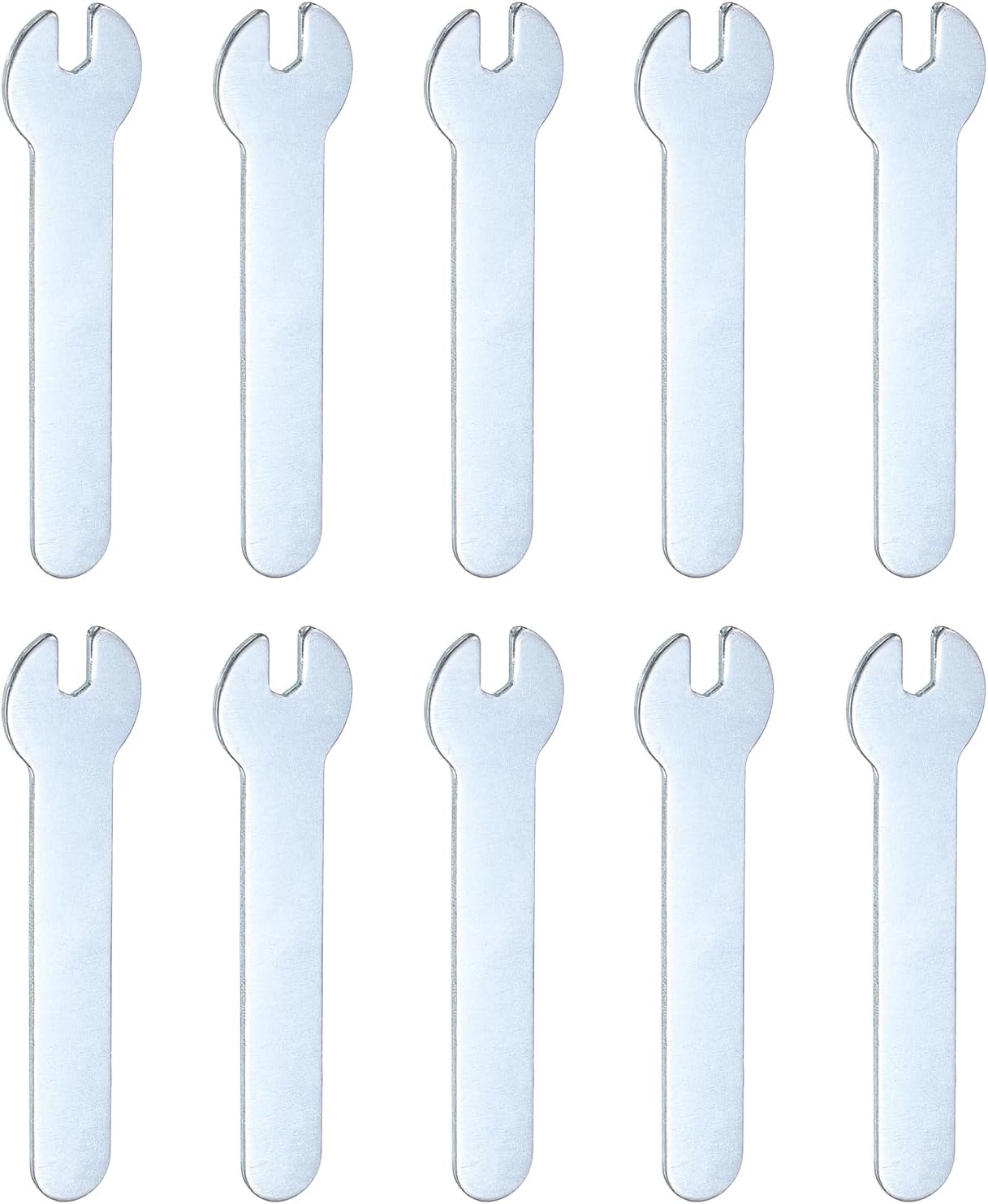 HARFINGTON 10pcs Small Wrench 4x66x1.5mm Metric U-Shaped Single Open Ended Spanner Super Thin Flat Head Galvanizing Wrench for Automotive Repair Furniture Assembly