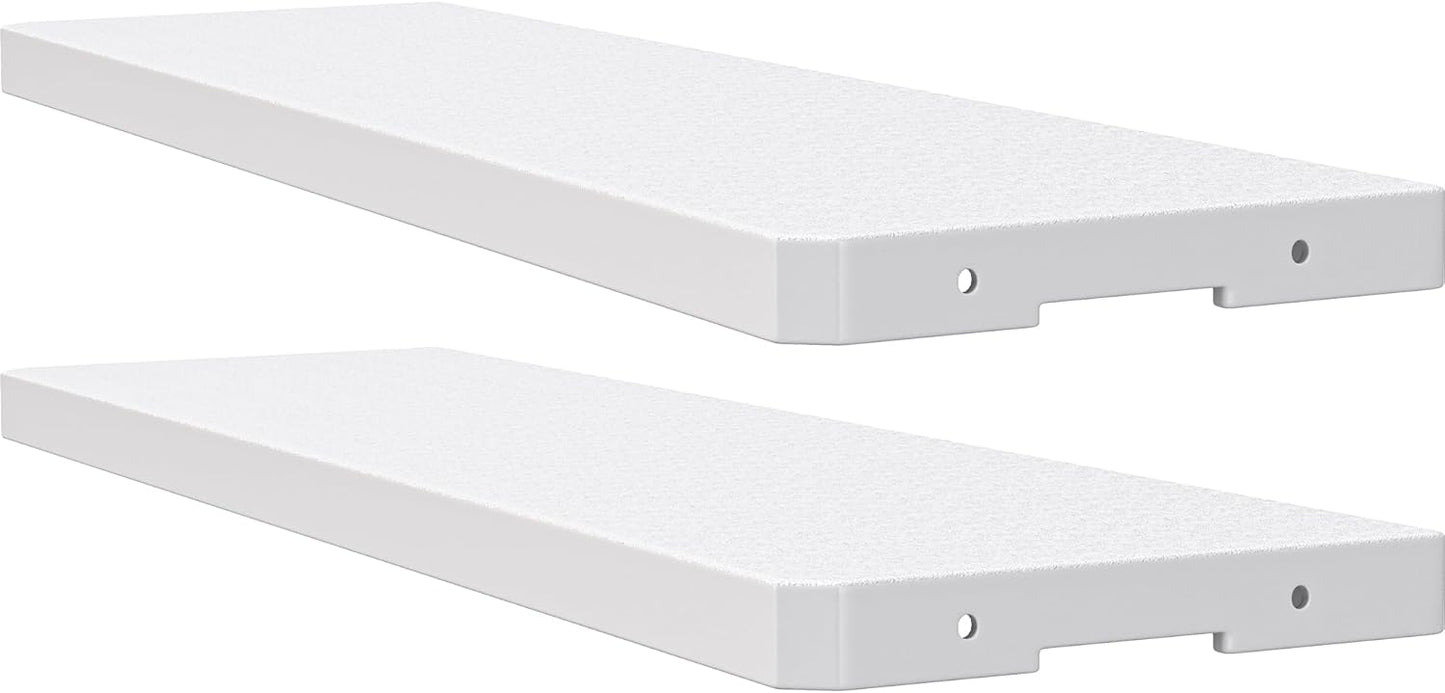 YITAHOME Resin Storage Shed Shelves for 35 Cuft Horizontal Storage Sheds, 47 in x 12.6 in Waterproof Rack with 8 Screws for 4x2.5 Ft Horizontal Garden Storage Accessories, Easy Assembly, 2PCS, Gray