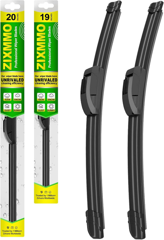 OEM Quality 20in + 19in Premium All-Season Windshield Wiper Blades for Original Equipment Replacement(Set of 2)
