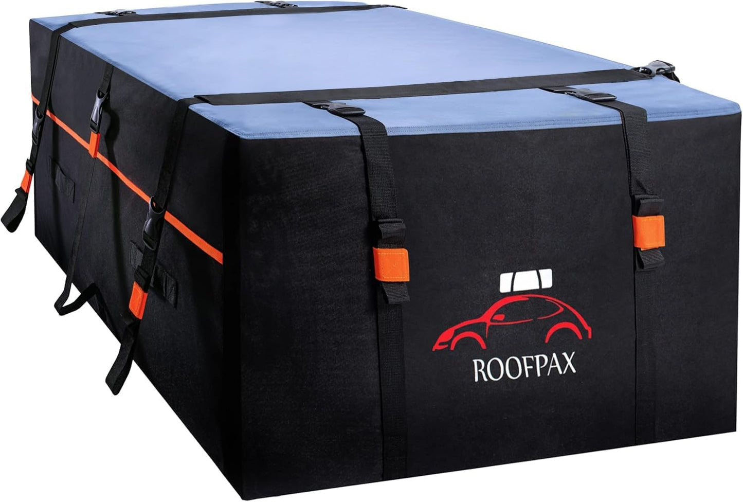 RoofPax Expandable 15/19 cft. Car Rooftop Cargo Carrier Bag Waterproof Storage Including Double Zippers, Heavy-Duty Tie-Down Straps fit Cars with/Without Roof Top Rack or Side Rails