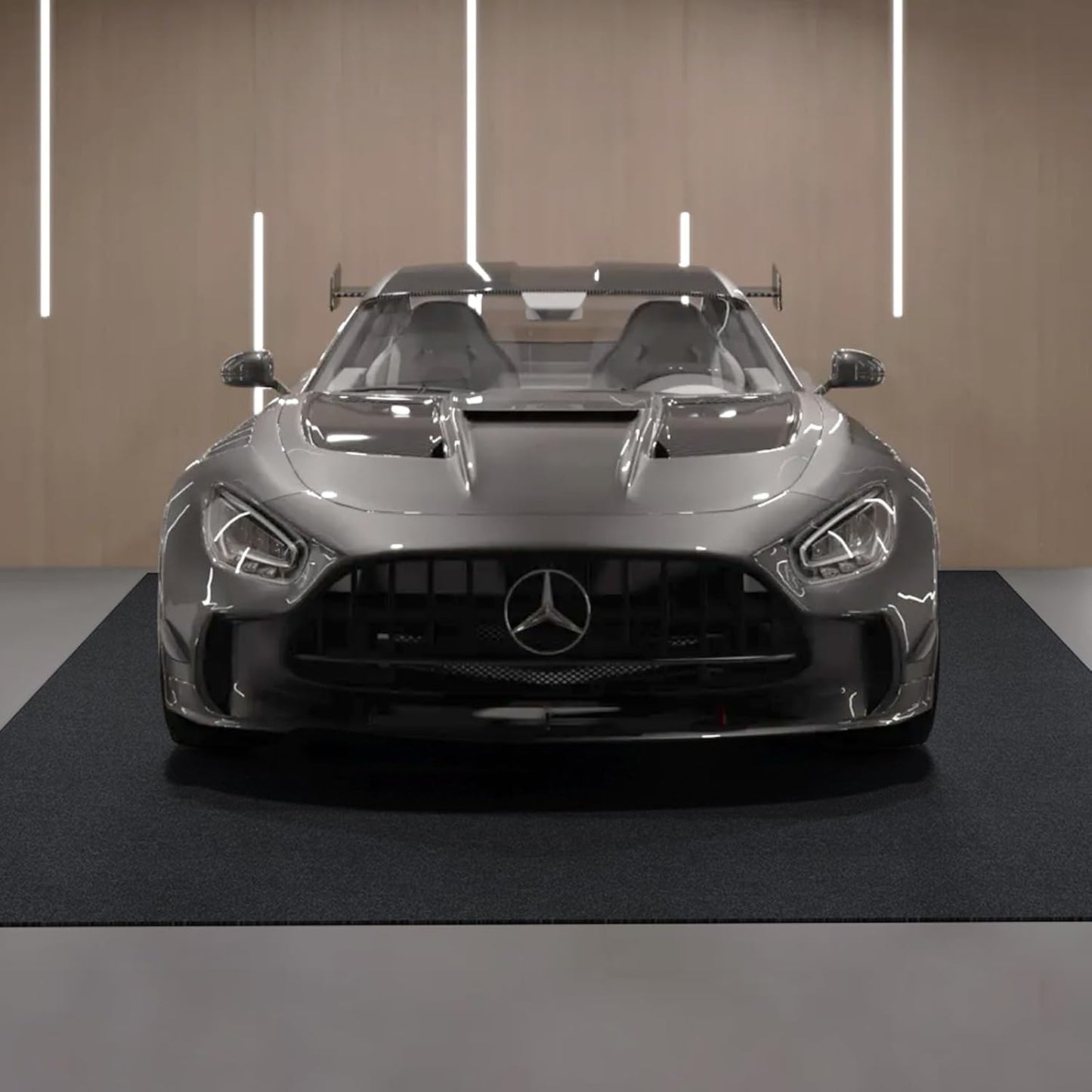 VEVOR Car Garage Mat, 7.4'x17', Shields Against Water, Snow, Rain, Mud, Oil, Durable Slip-Resistant Floor Cover with TPE Leak-Proof Backing, Simple to Maintain & Customizable Size