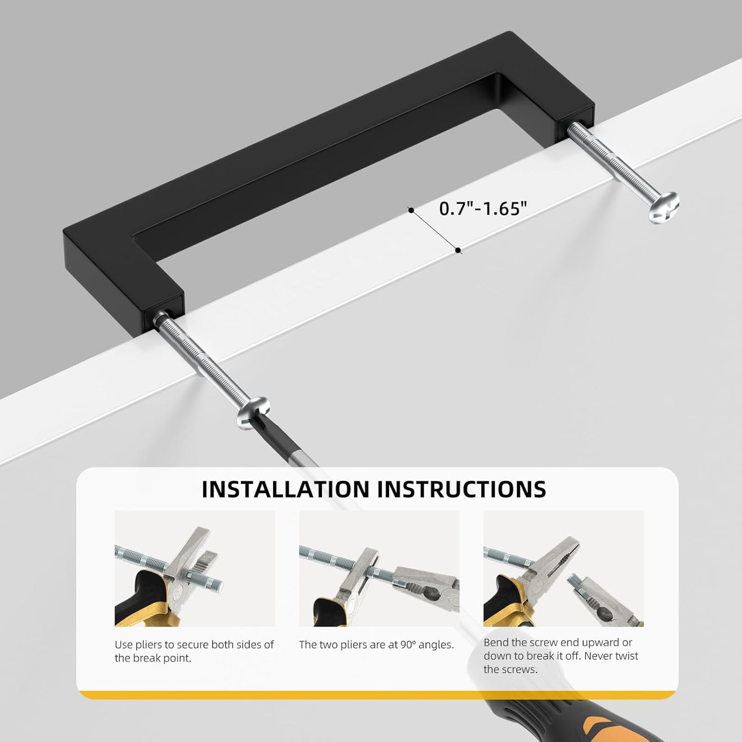 goldenwarm 22 Pack 5 Inch Black Cabinet Handles - Matte Black Drawer Pulls Stainless Steel - 128mm Cabinet Hardware Square Bar Modern Cabinet Pulls for Kitchen Bathroom Cupboard