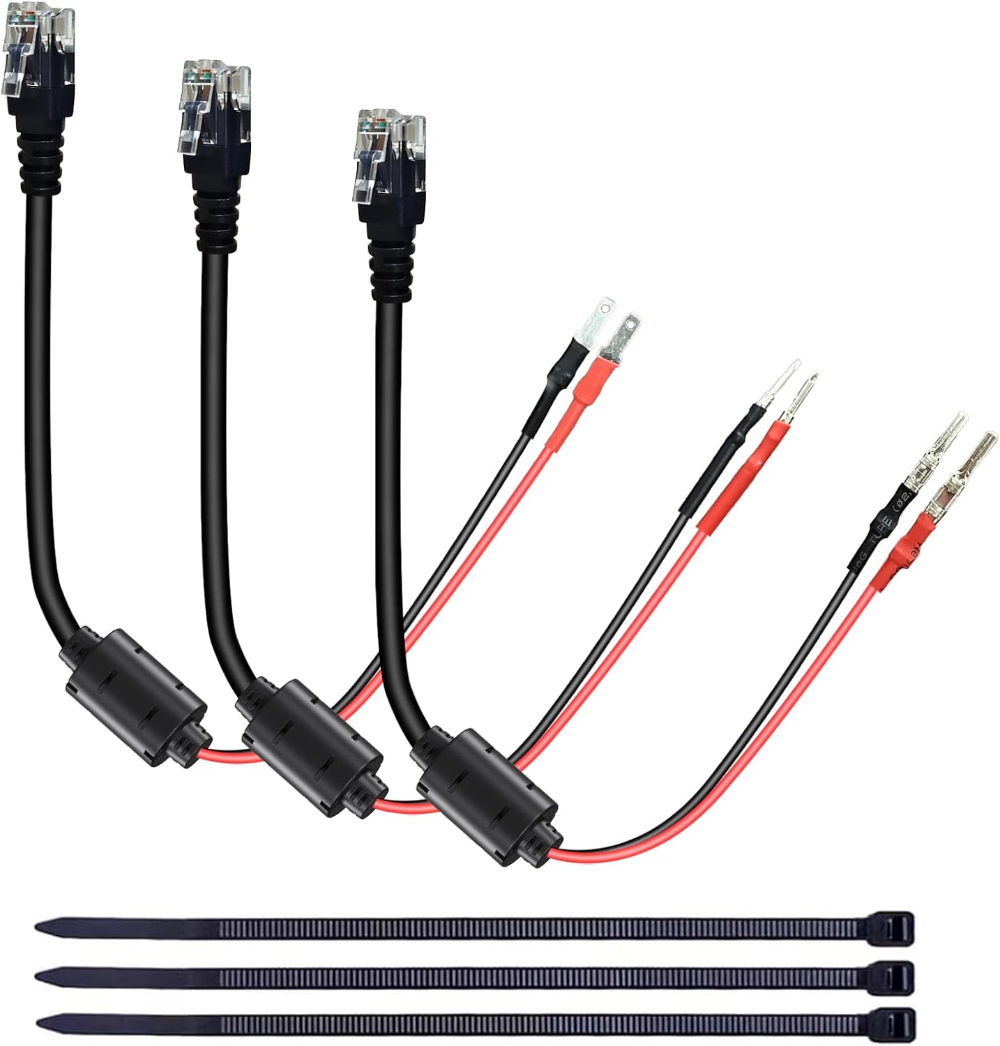 13.8" Radar Detector Hardwire Power Cord,Mirror Wire Plug Kit,for Escort Uniden Beltronics Whistler Cobra Valentine One Radar Detector Power Cord,With Magnetic Ring and Inline Fuse Holder,RJ11