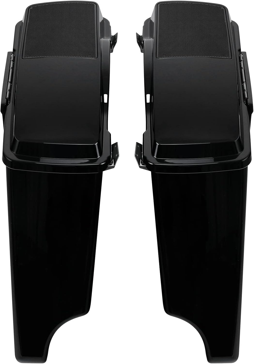 XFMT 5" Stretched Saddlebags Extended Saddle Bags W/ 6x9 Speaker Llids Black Latches For Harley Touring Road King Street Glide Road Glide Electra Glide Ultra Classic 1993-2013